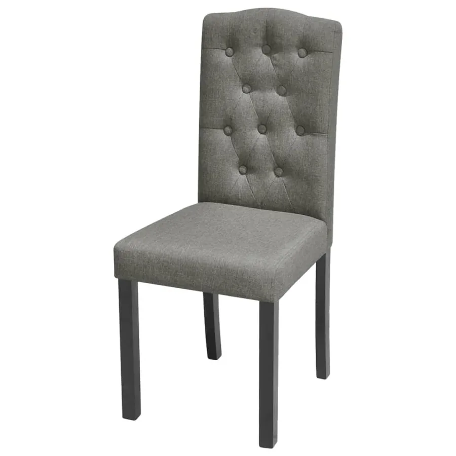 Chaises à manger lot de 6 gris tissu - 3