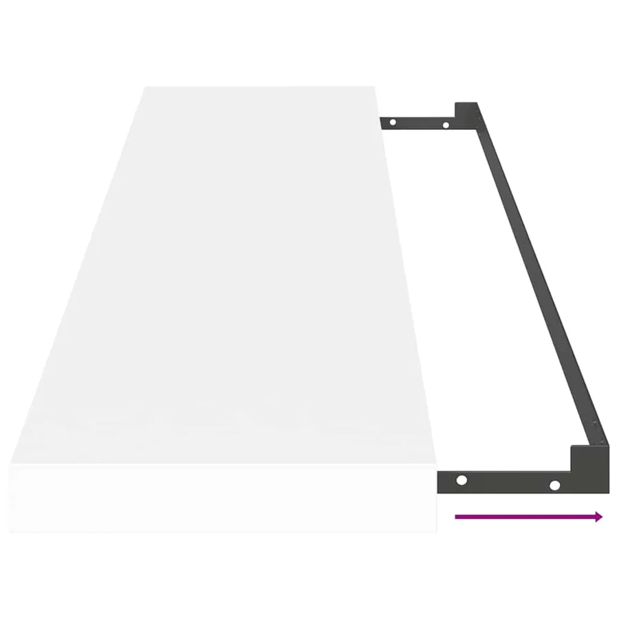 Étagères murales flottantes 4 pcs blanc 90x23,5x3,8 cm MDF - 11