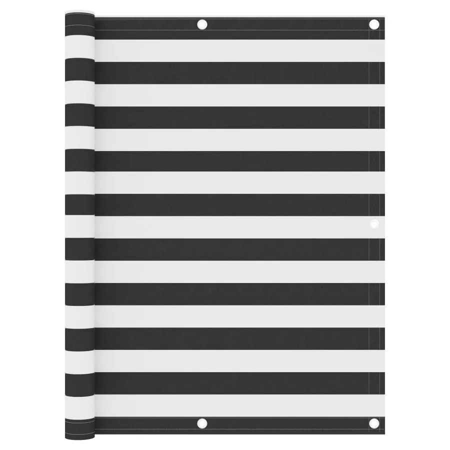 Écran de balcon Anthracite et blanc 120x400 cm Tissu Oxford