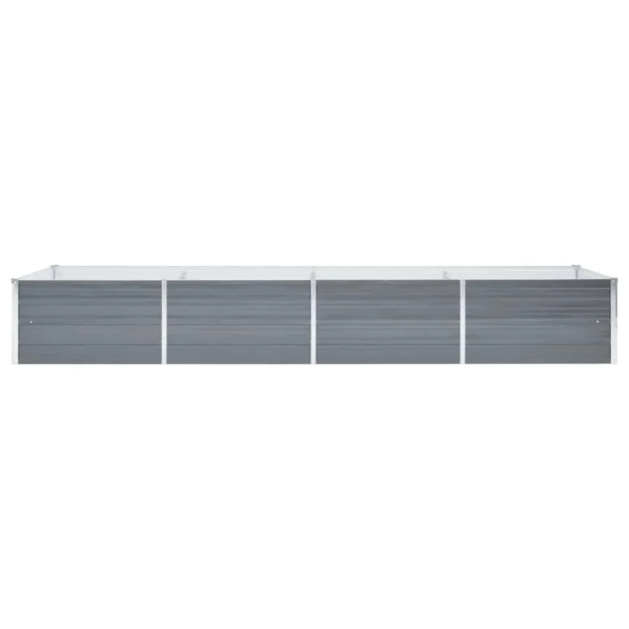 Lit surélevé de jardin Acier galvanisé 320x80x45 cm Gris - 3