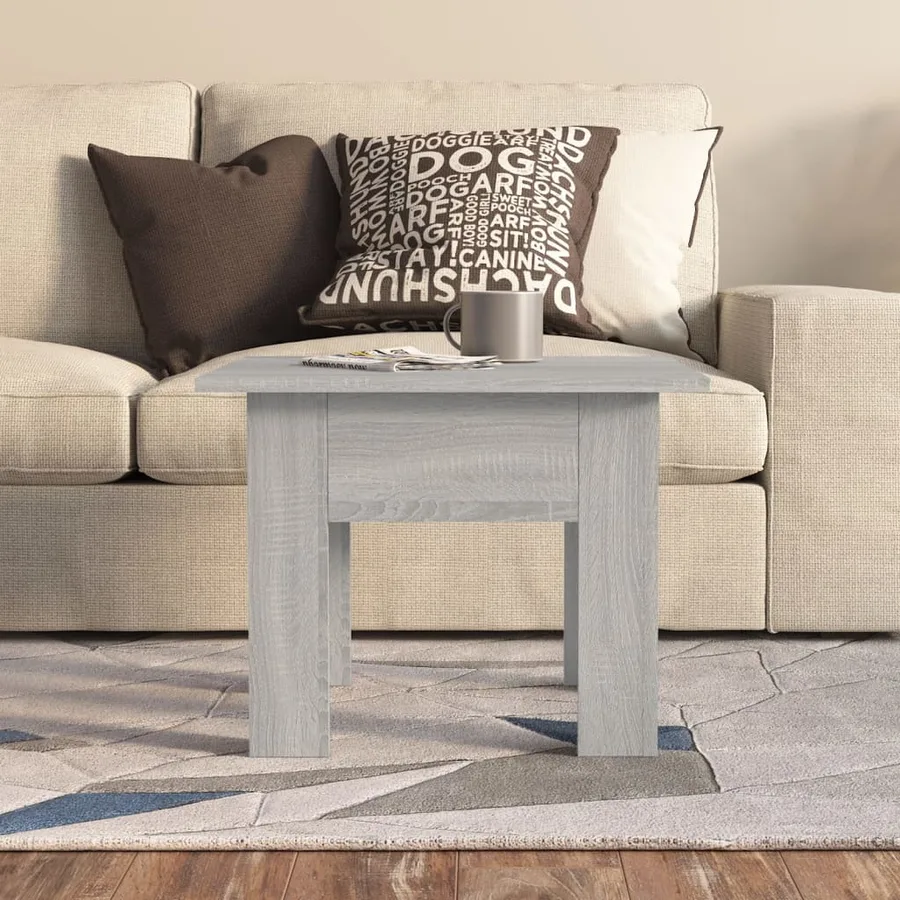 Table basse Sonoma gris 55x55x42 cm bois d'ingénierie - 3