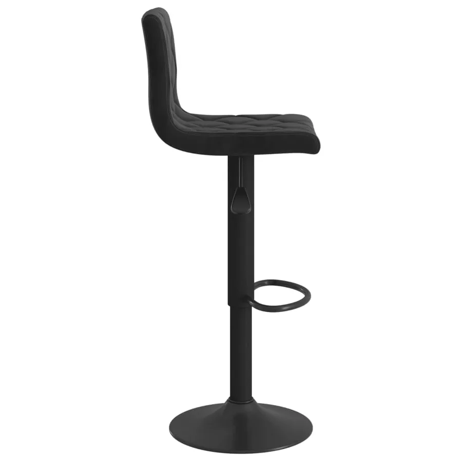 Tabourets de bar lot de 2 Noir Velours - 5