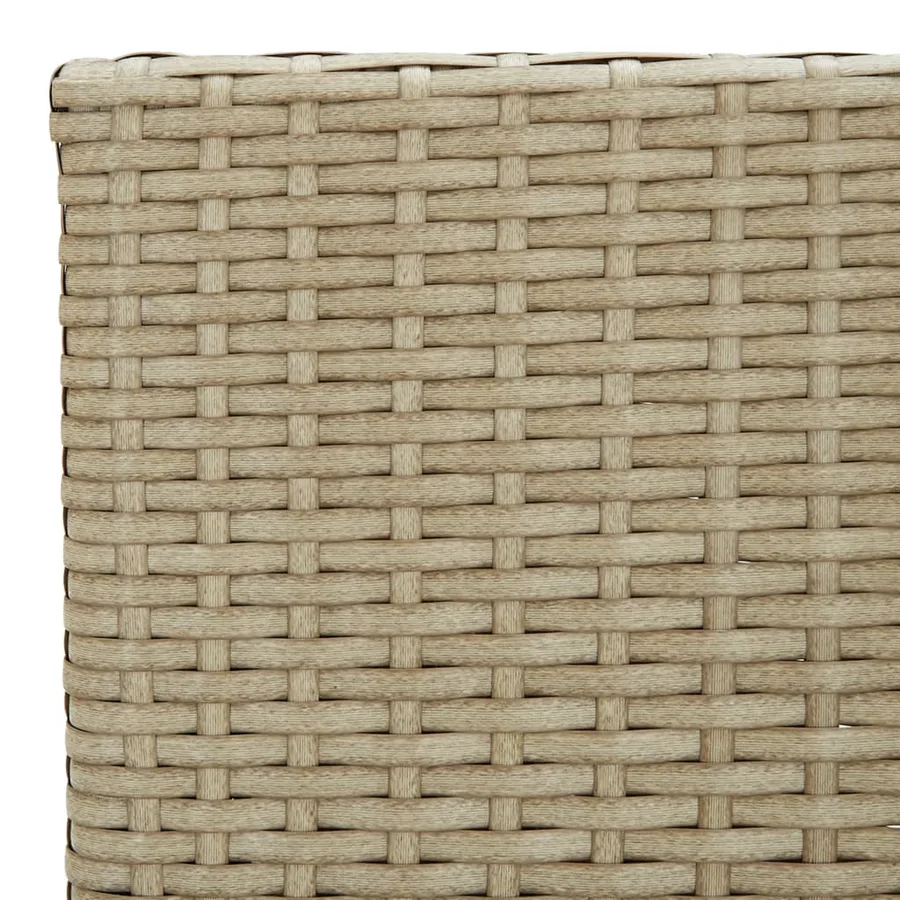Ensemble à manger de jardin 3 pcs Beige Résine tressée et verre - 14