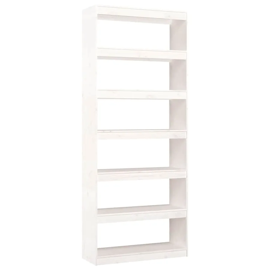 Bibliothèque/Séparateur de pièce Blanc 80x30x199,5cm Pin massif - 2