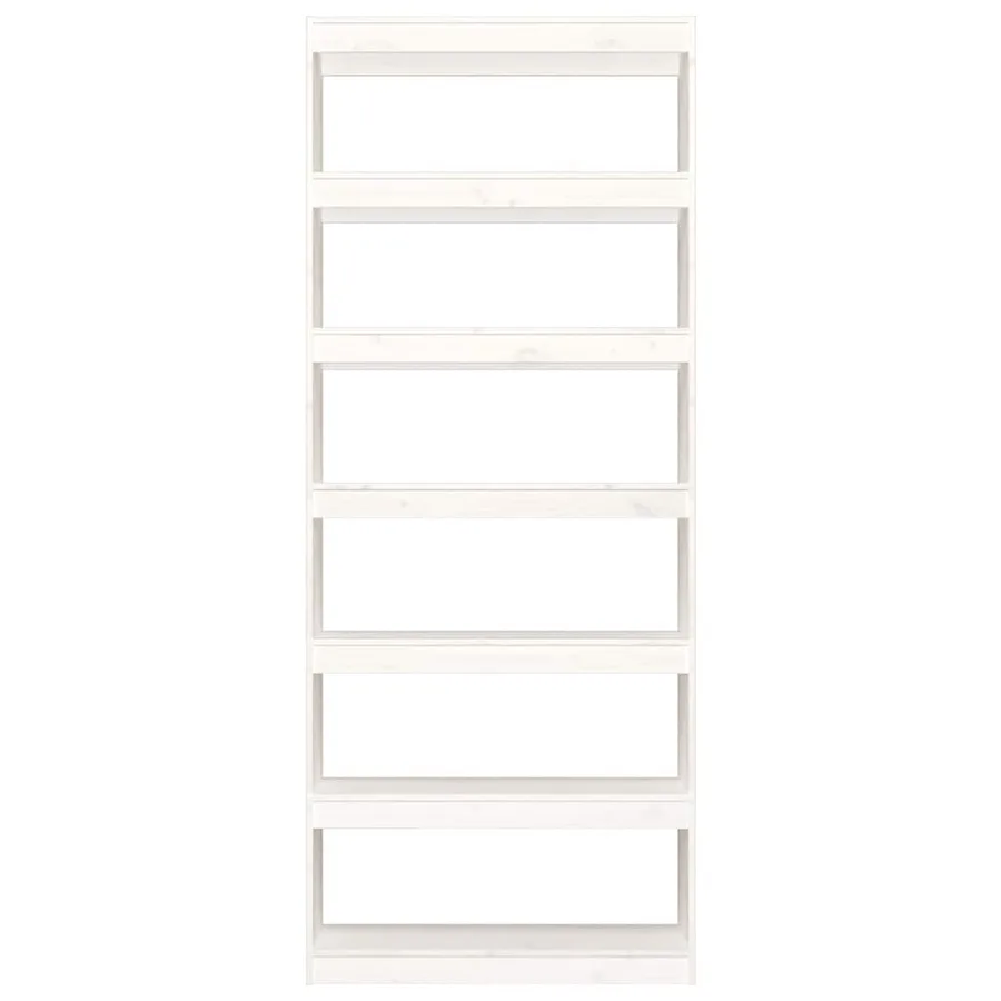 Bibliothèque/Séparateur de pièce Blanc 80x30x199,5cm Pin massif - 5