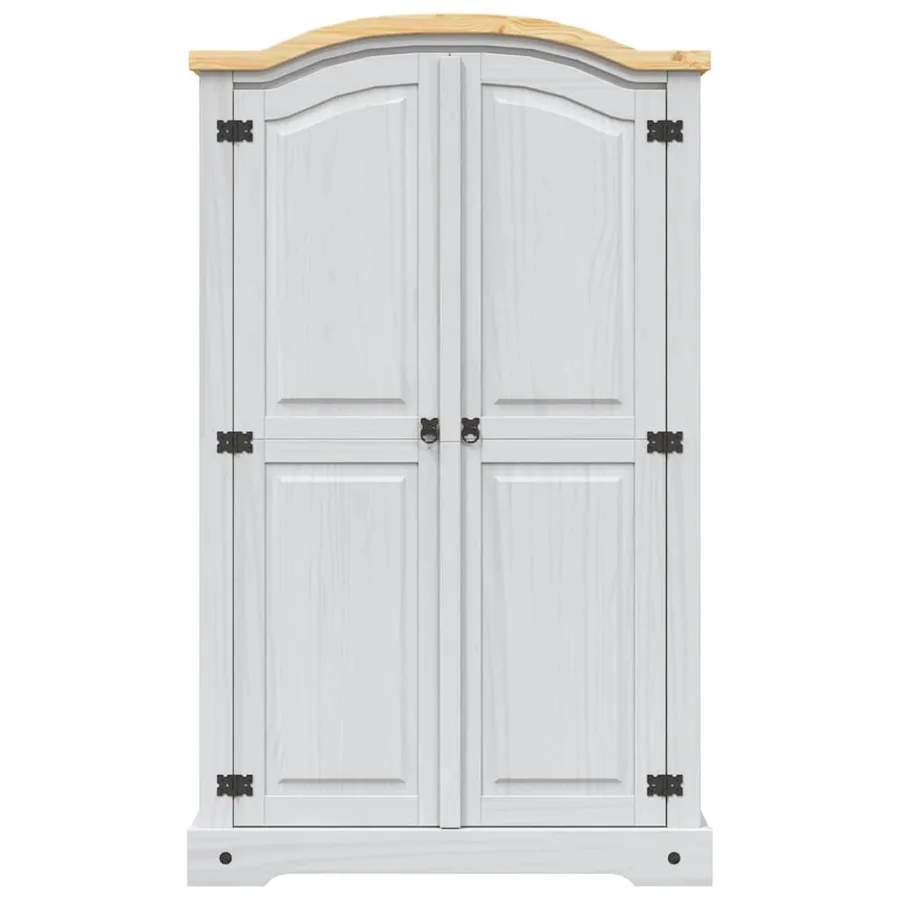Garde-robe avec 2 portes Gamme Corona pin mexicain Blanc - 3