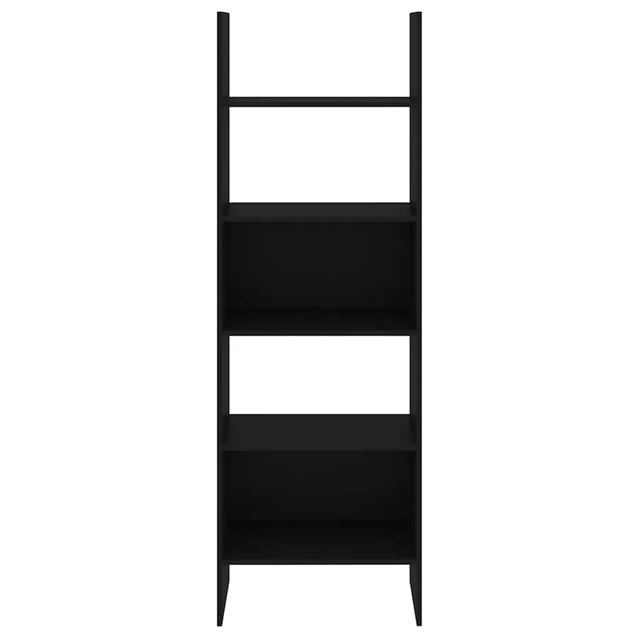 Bibliothèque Noir 60x35x180 cm Bois d’ingénierie - 3