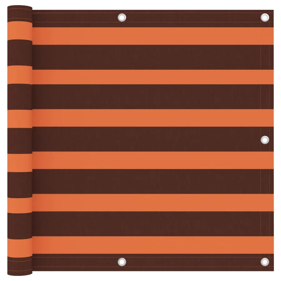 Écran de balcon Orange et marron 90x300 cm Tissu Oxford