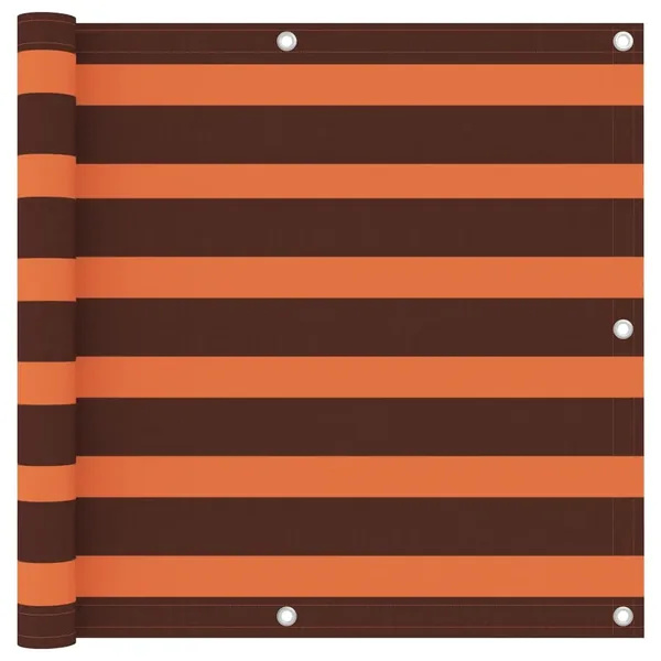 Écran de balcon Orange et marron 90x300 cm Tissu Oxford