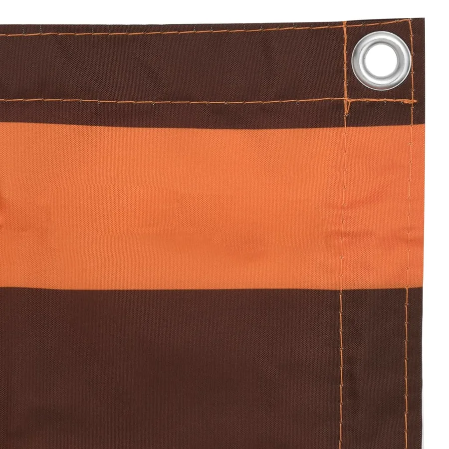 Écran de balcon Orange et marron 90x300 cm Tissu Oxford - 3