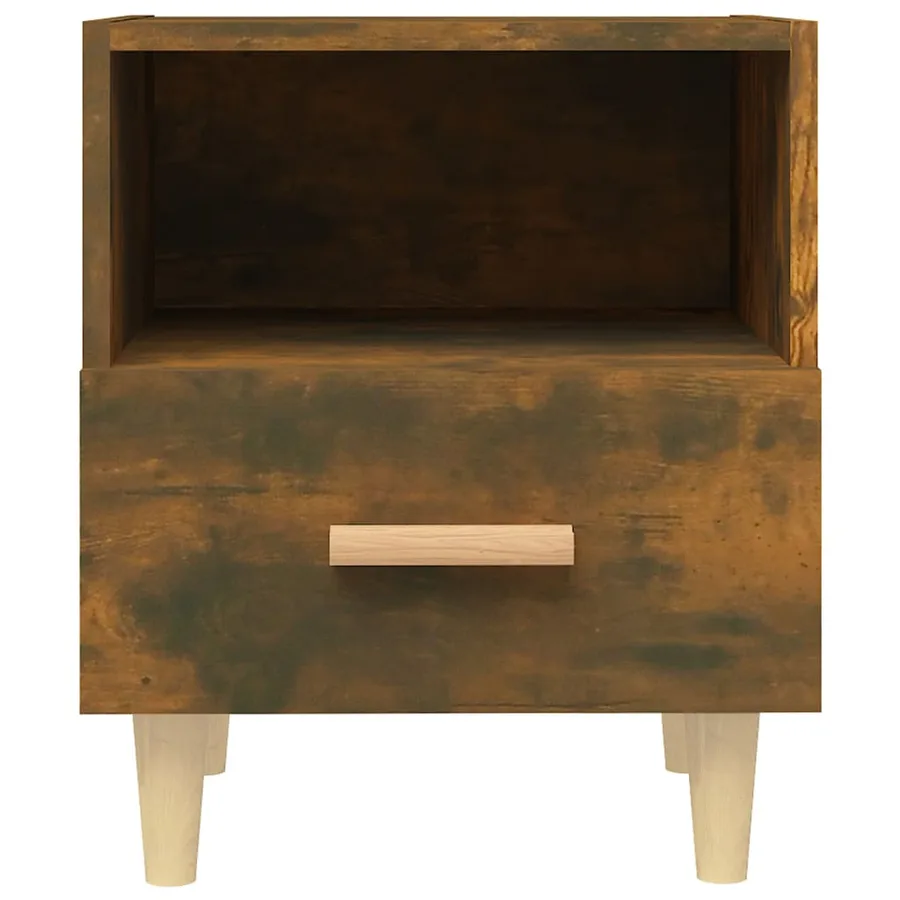 Tables de chevet 2 pcs Chêne fumé 40x35x47 cm - 4