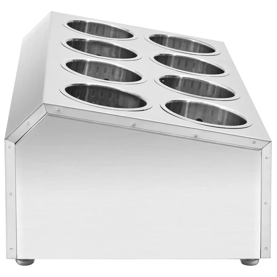 Porte-couverts 8 grilles Rectangulaire Acier inoxydable - 4