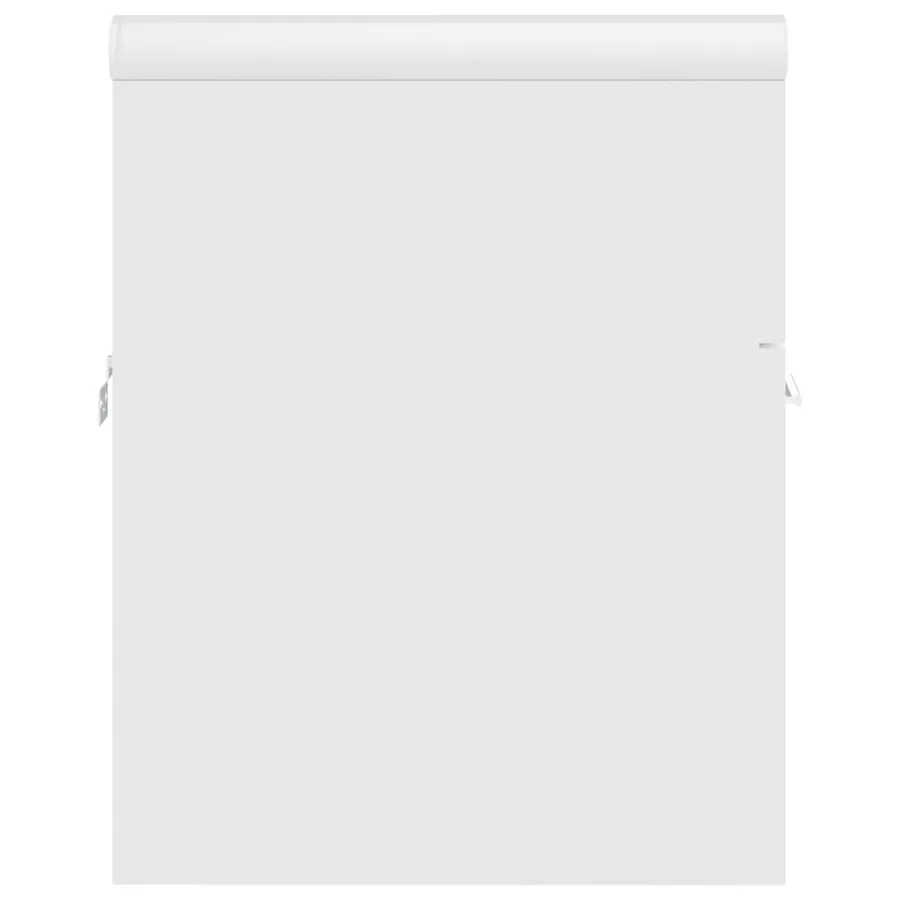 Armoire d'évier avec lavabo intégré Blanc Aggloméré - 9
