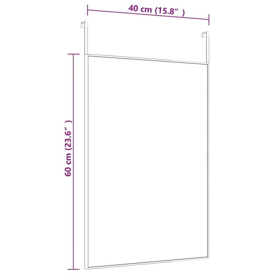 Miroir de porte Doré 40x60 cm Verre et aluminium - 4