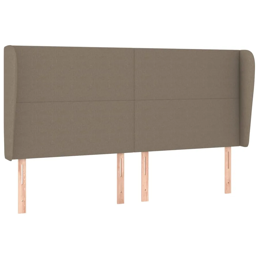 Tête de lit avec oreilles Taupe 203x23x118/128 cm Tissu - 2