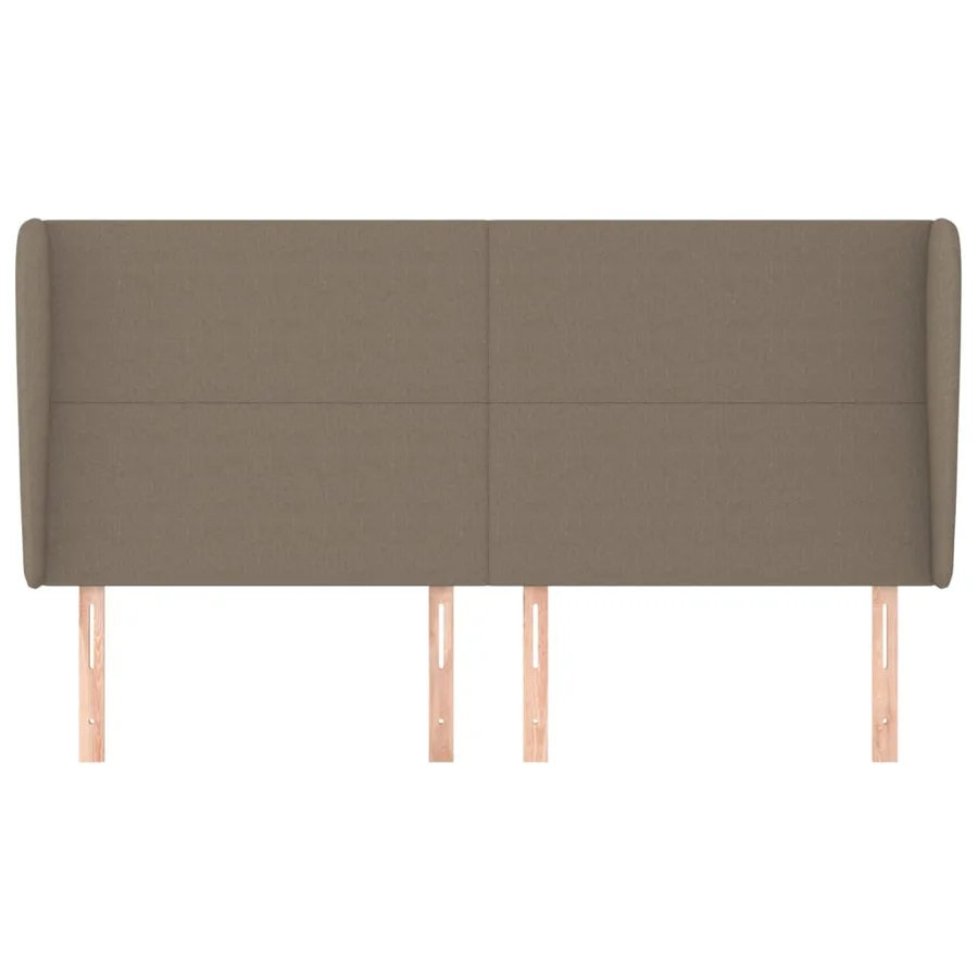 Tête de lit avec oreilles Taupe 203x23x118/128 cm Tissu - 3