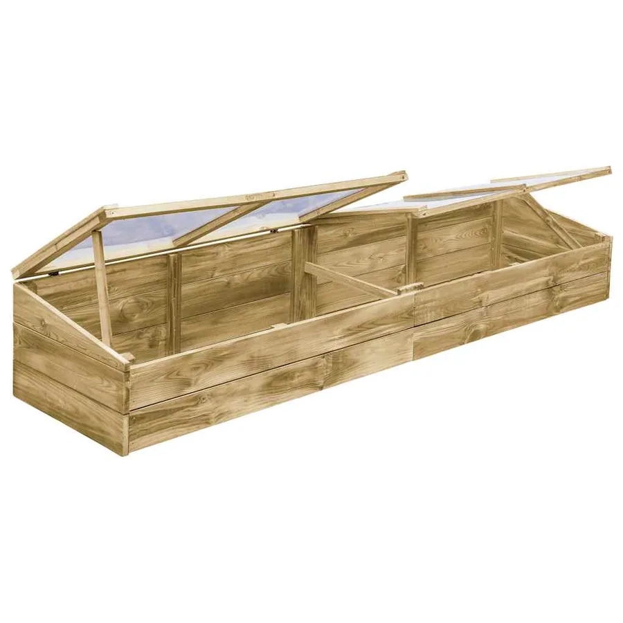 Serres 2 pcs Bois de pin imprégné 200x50x35 cm - 3