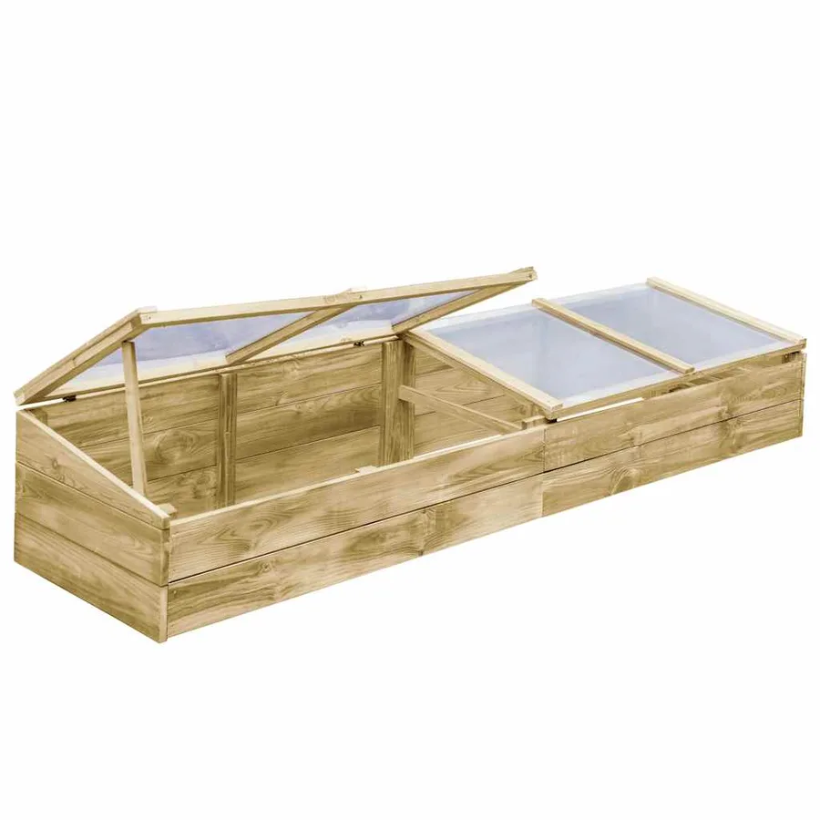 Serres 2 pcs Bois de pin imprégné 200x50x35 cm - 4