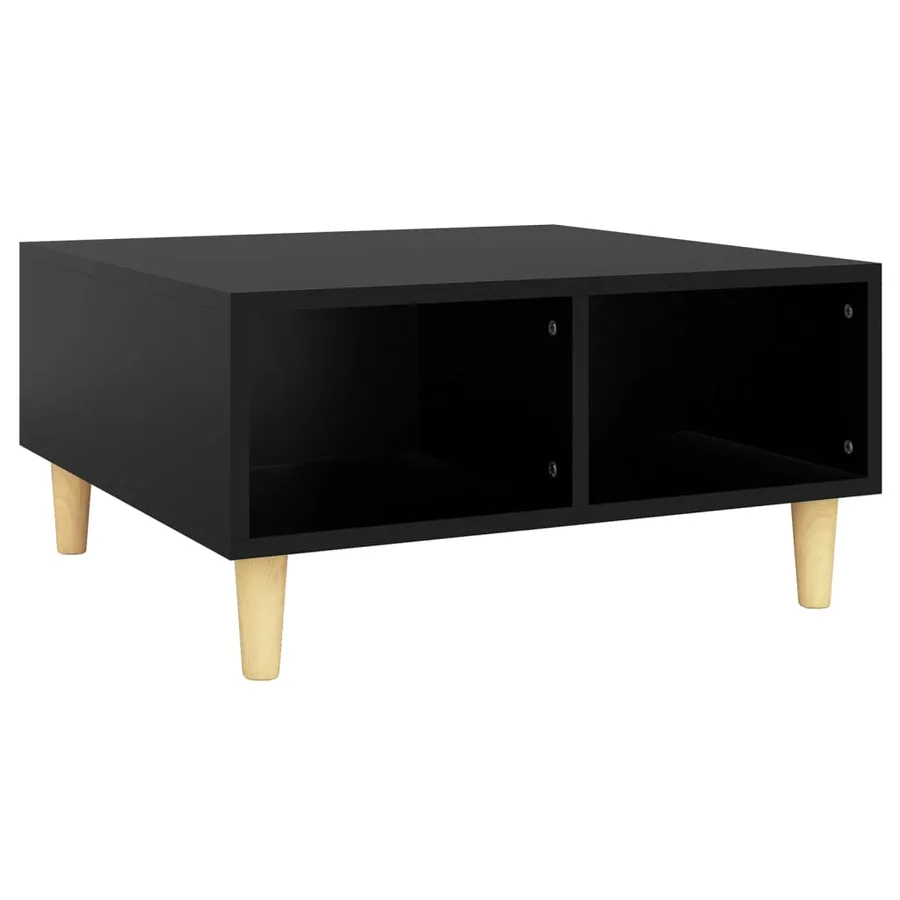 Table basse noir 60x60x30 cm bois d'ingénierie - 2