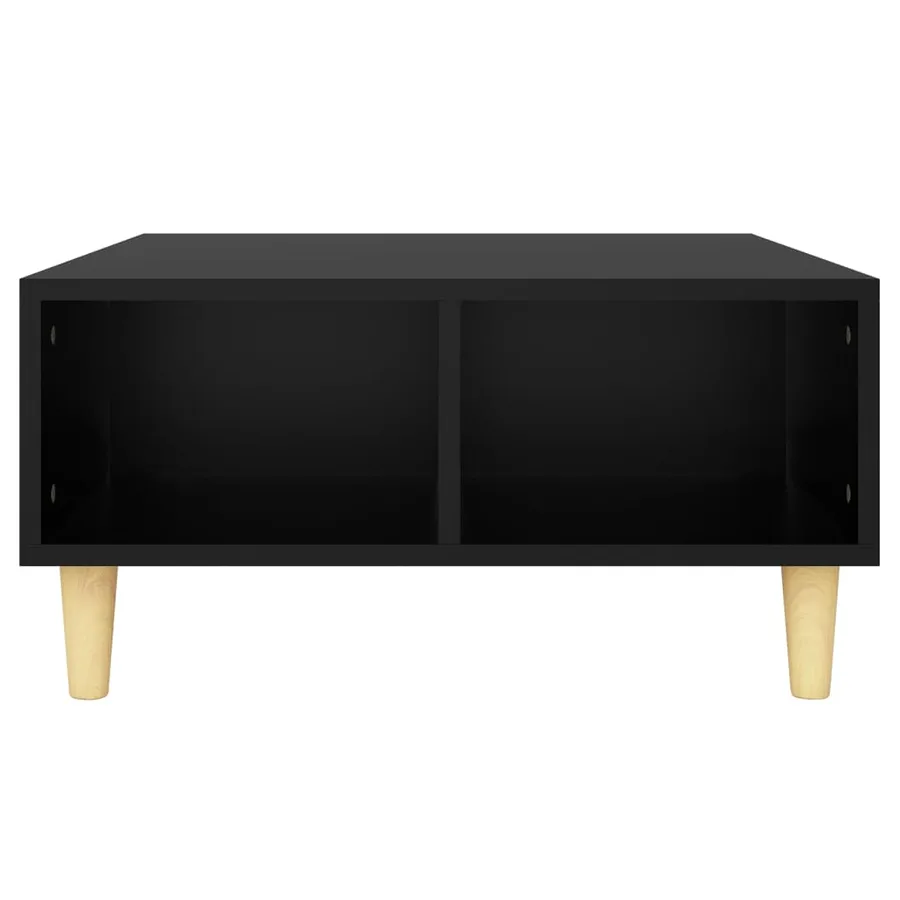 Table basse noir 60x60x30 cm bois d'ingénierie - 4