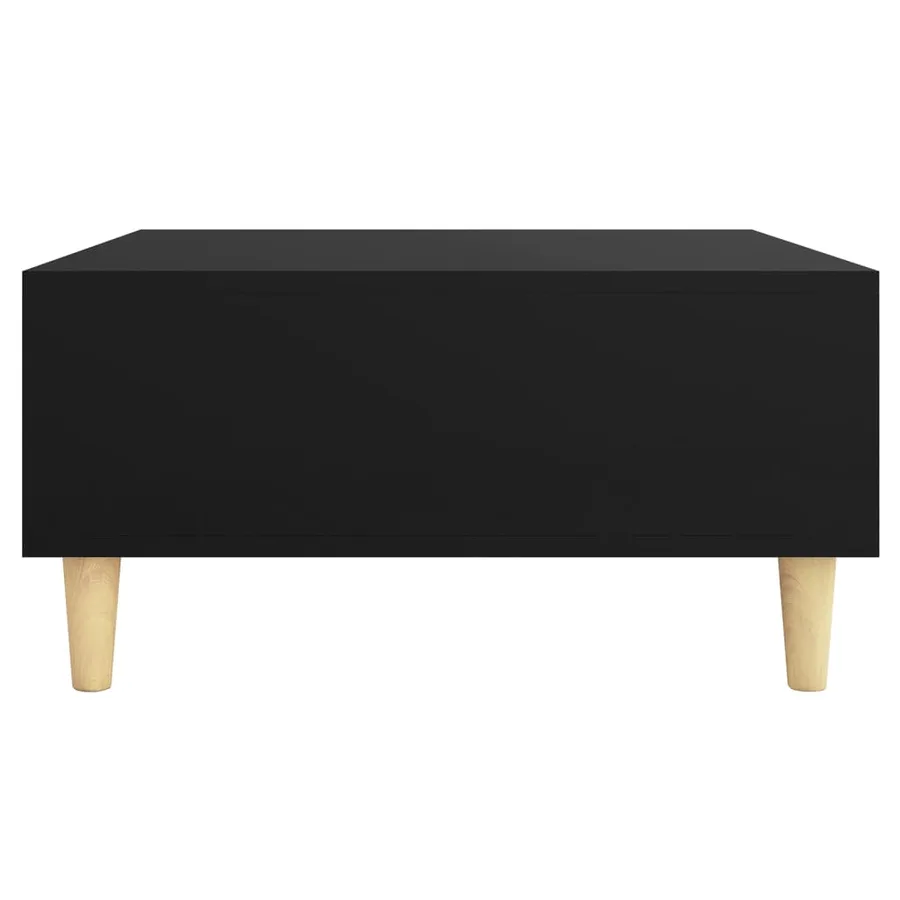 Table basse noir 60x60x30 cm bois d'ingénierie - 5