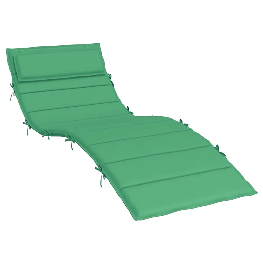 Coussin de chaise longue vert 180x60x4 cm tissu oxford - 2