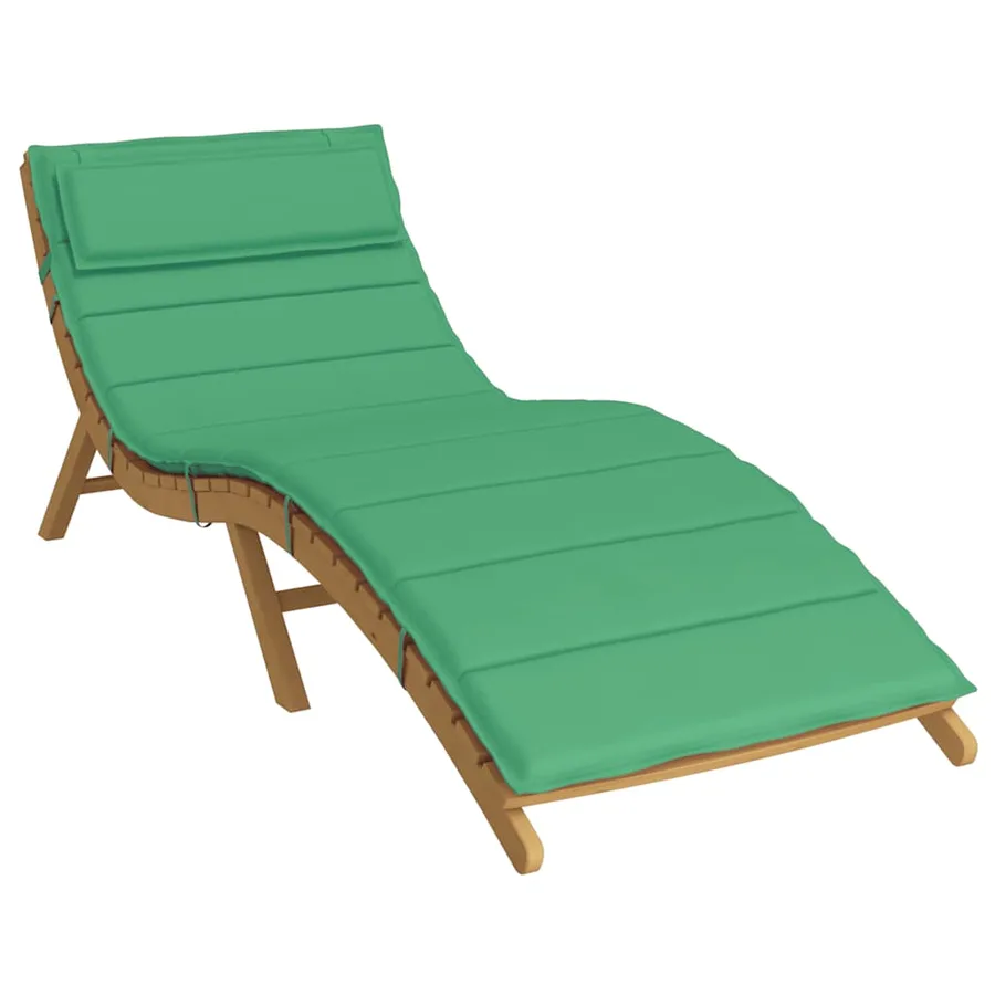 Coussin de chaise longue vert 180x60x4 cm tissu oxford - 3