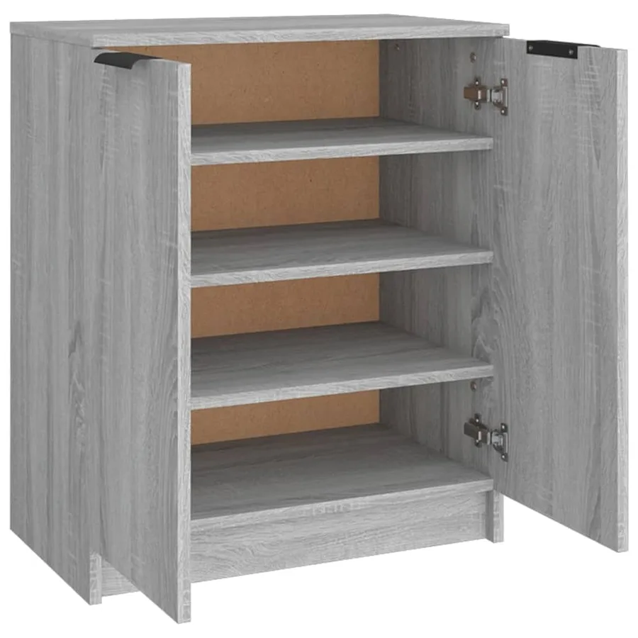 Meuble à chaussures Sonoma gris 59x35x70 cm Bois d'ingénierie - 5