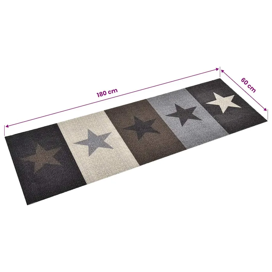 Tapis de sol de cuisine lavable Étoile 60x180 cm - 5