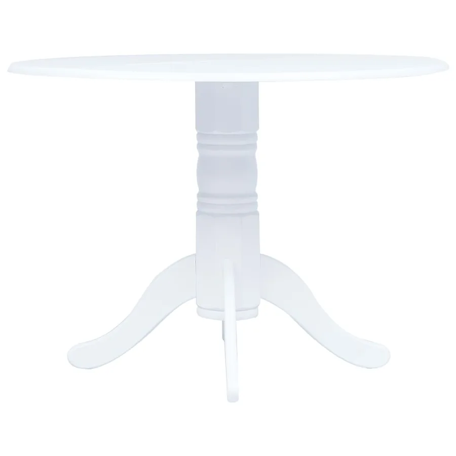 Ensemble de salle à manger 5 pcs Bois d'hévéa Blanc - 8
