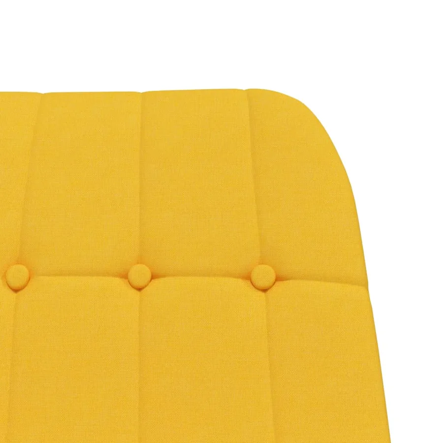 Chaise à bascule Jaune moutarde Tissu - 6