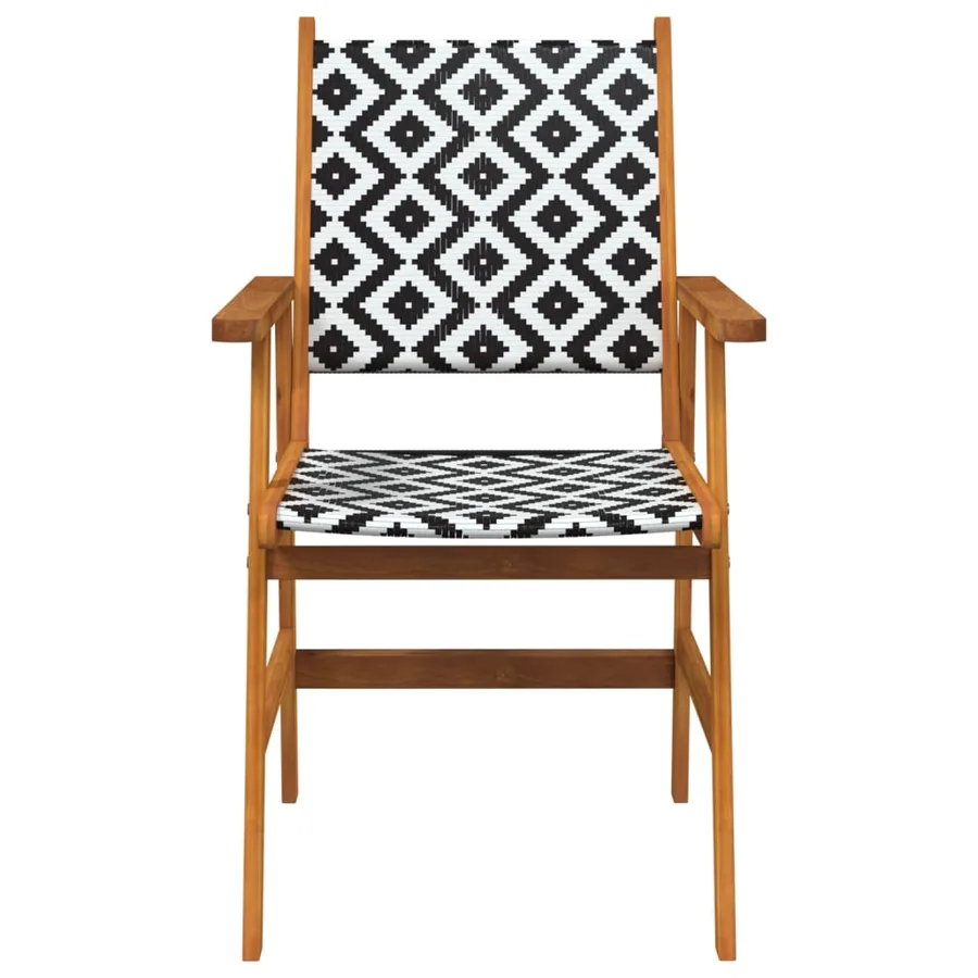 Chaises de jardin 6 pcs en bois d'acacia massif - 4