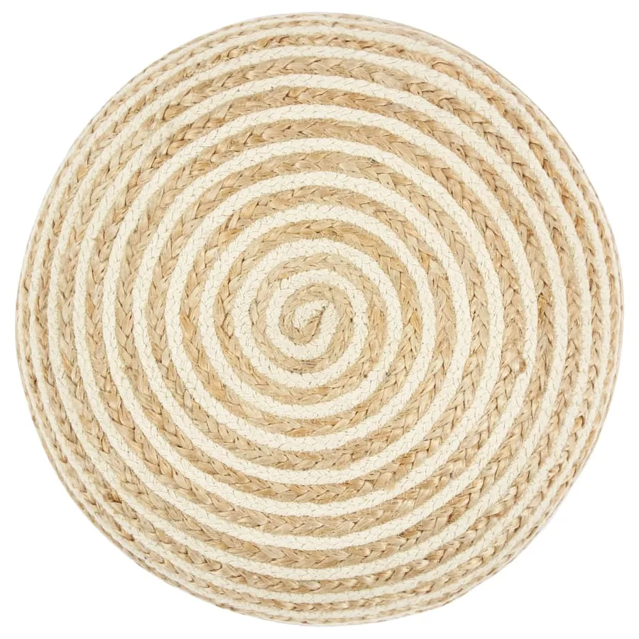 Pouf fait à la main 45x30 cm Jute - 2