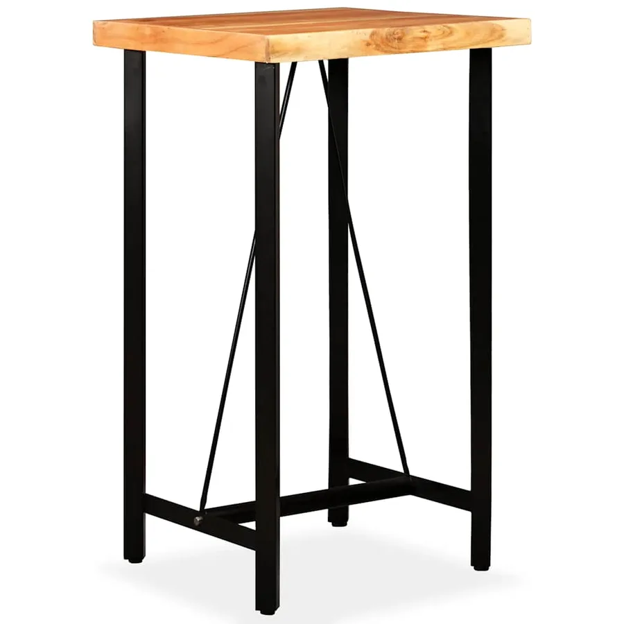 Table de bar Bois massif d'acacia 60x60x107 cm - 10