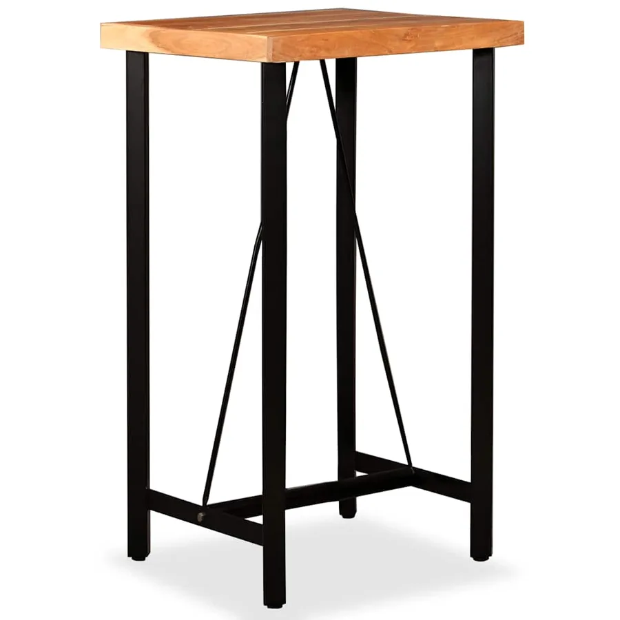 Table de bar Bois massif d'acacia 60x60x107 cm - 12