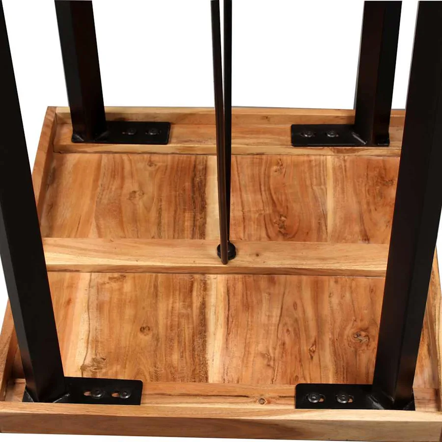 Table de bar Bois massif d'acacia 60x60x107 cm - 7
