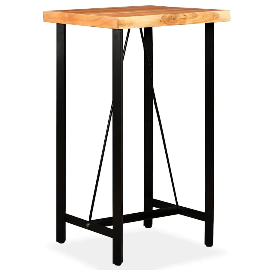 Table de bar Bois massif d'acacia 60x60x107 cm - 9