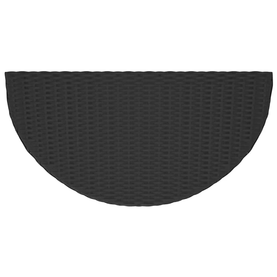 Table de jardin Noir 100x50x75 cm Résine tressée - 6