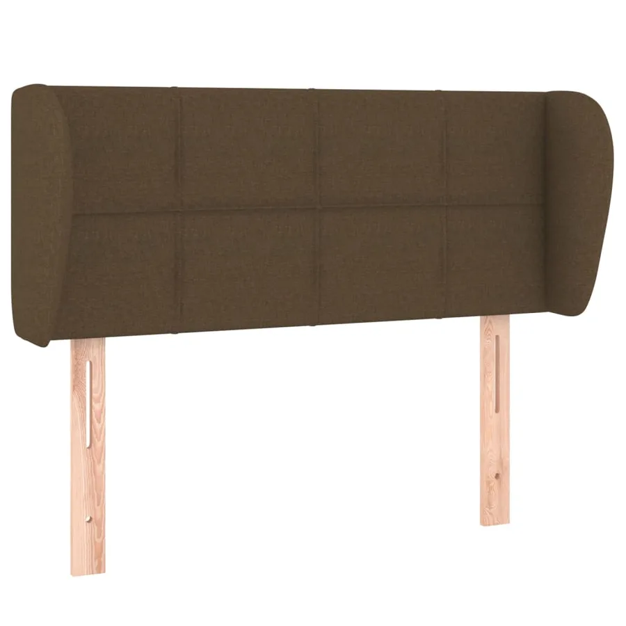 Tête de lit avec oreilles Marron Foncé 83x23x78/88 cm Tissu - 2