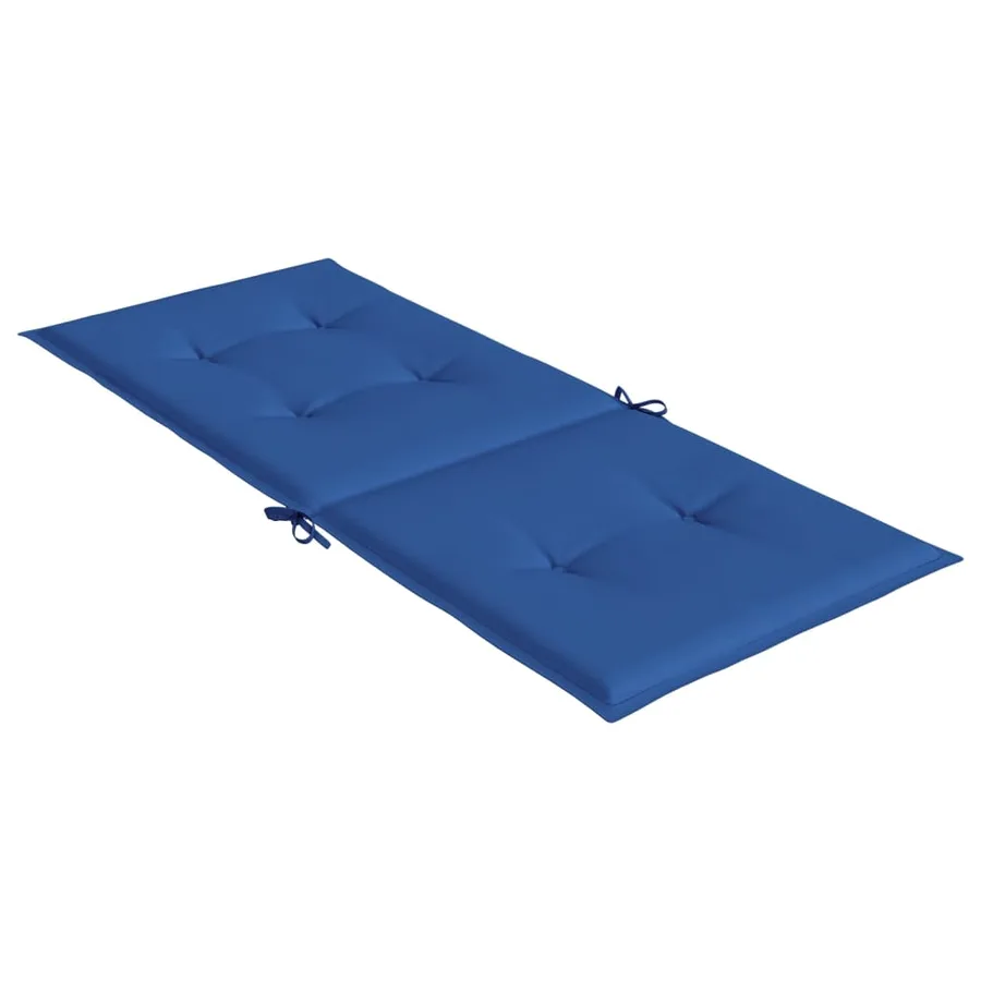 Coussins de chaise de jardin à dossier haut lot de 6 bleu royal - 5