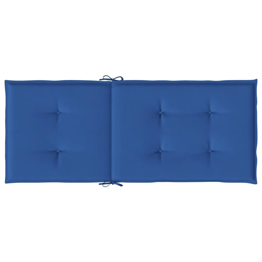 Coussins de chaise de jardin à dossier haut lot de 6 bleu royal - 6