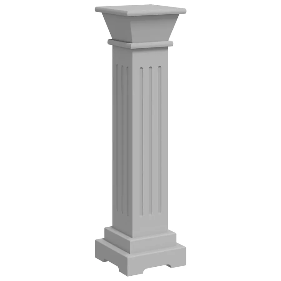 Support pilier classique carré pour plantes Gris 17x17x66cm MDF - 2