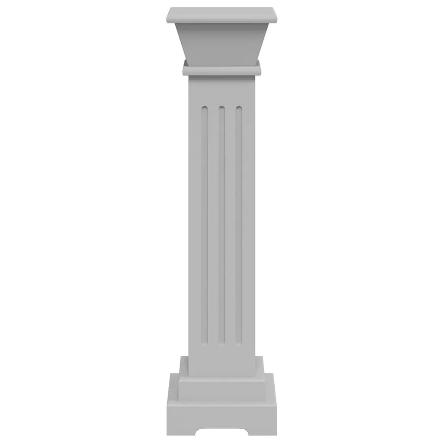 Support pilier classique carré pour plantes Gris 17x17x66cm MDF - 5