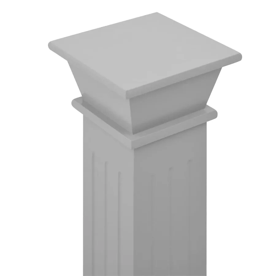 Support pilier classique carré pour plantes Gris 17x17x66cm MDF - 7