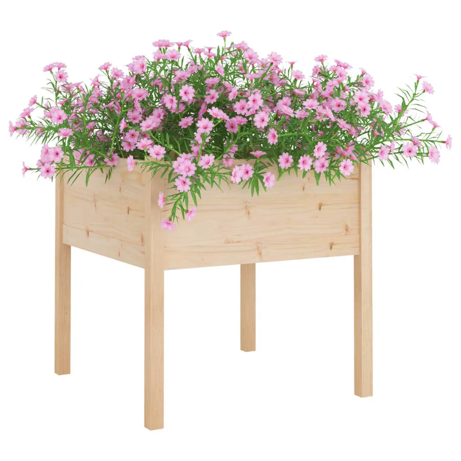 Jardinière d'extérieur 70x70x70 cm bois de pin massif - 3