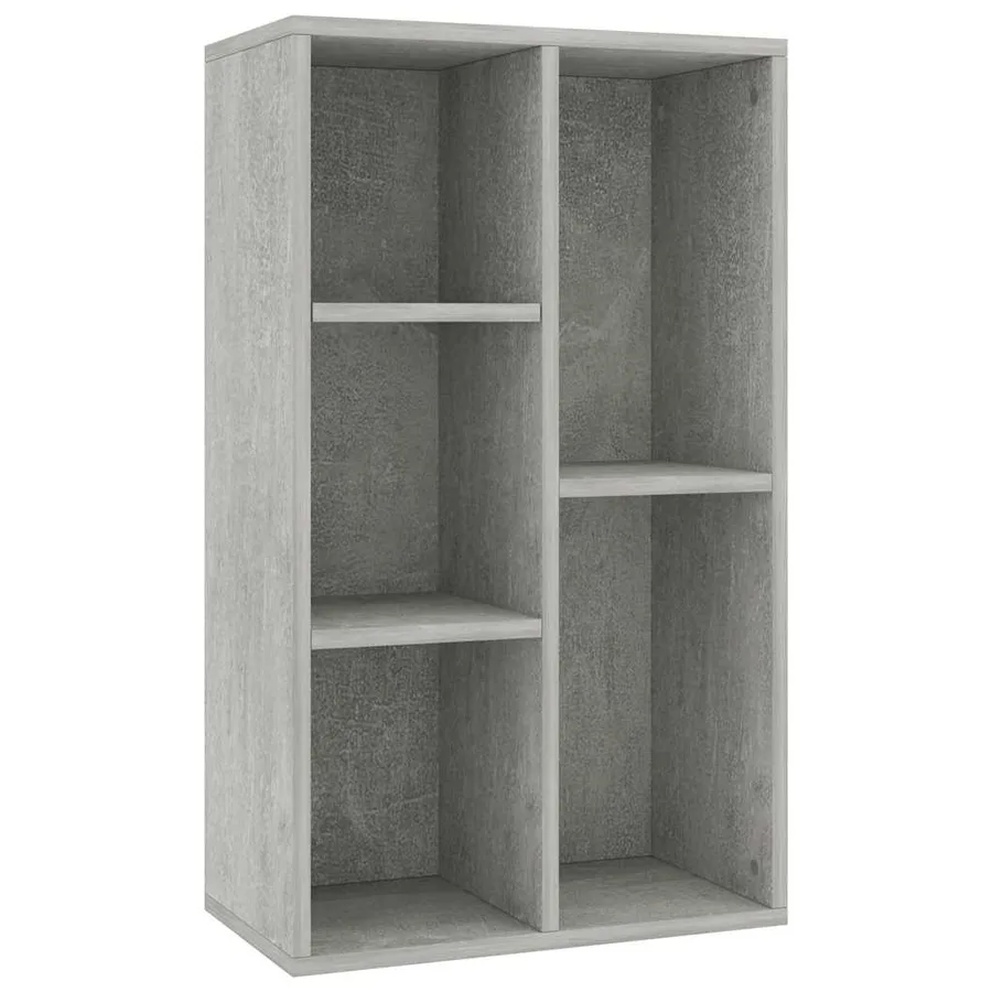 Bibliothèque/Buffet Gris béton 50x25x80 cm Bois d’ingénierie - 2