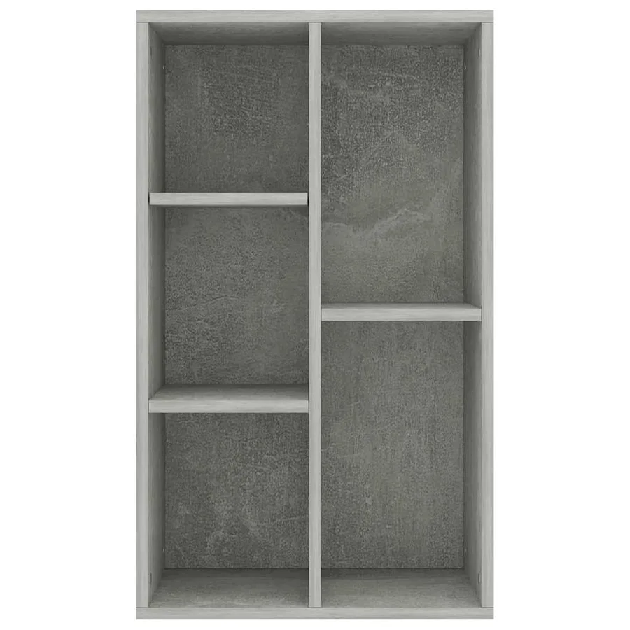 Bibliothèque/Buffet Gris béton 50x25x80 cm Bois d’ingénierie - 4