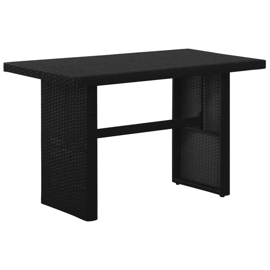 Salon de jardin 3 pcs avec coussins Résine tressée Noir - 5