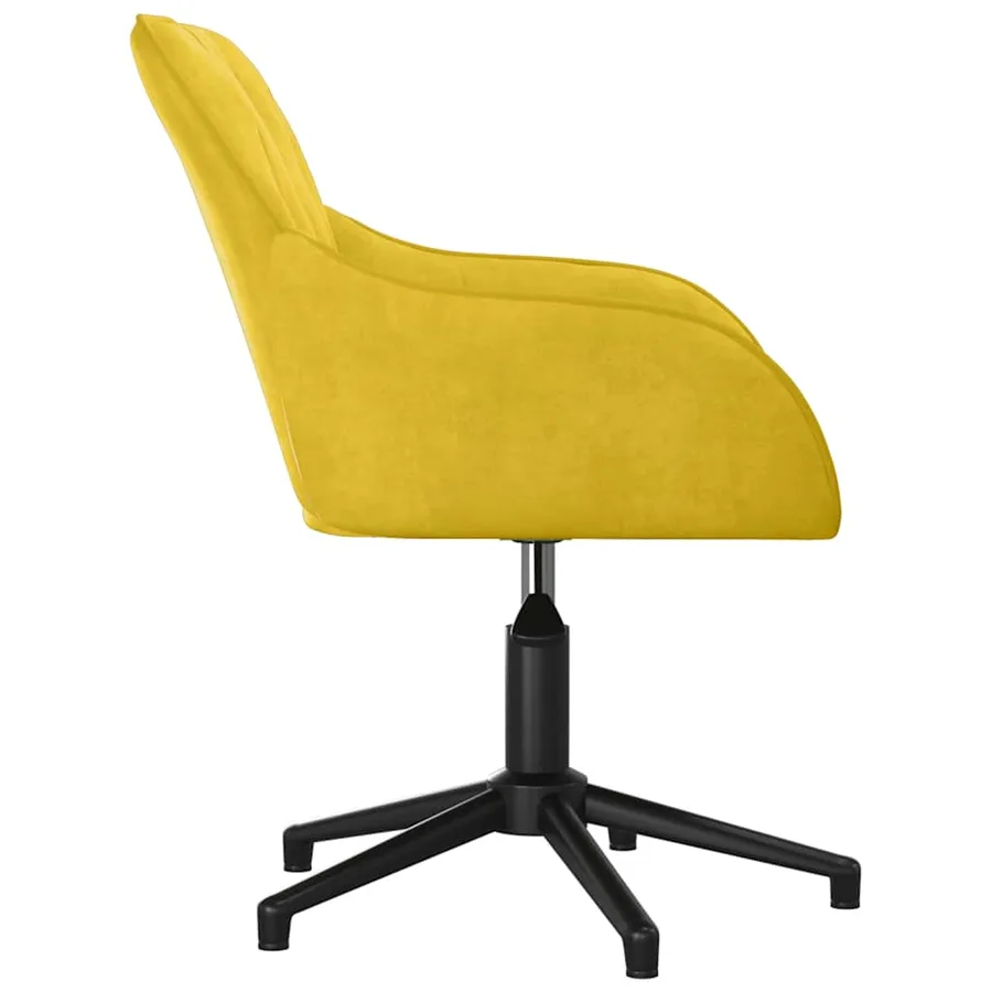 Chaises pivotantes à manger lot de 2 Jaune Velours - 5