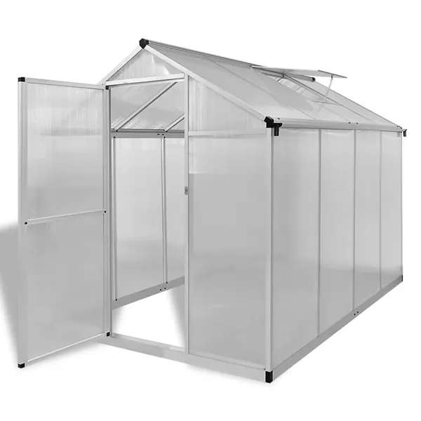 Serre renforcée en aluminium avec cadre de base 4,6 m²